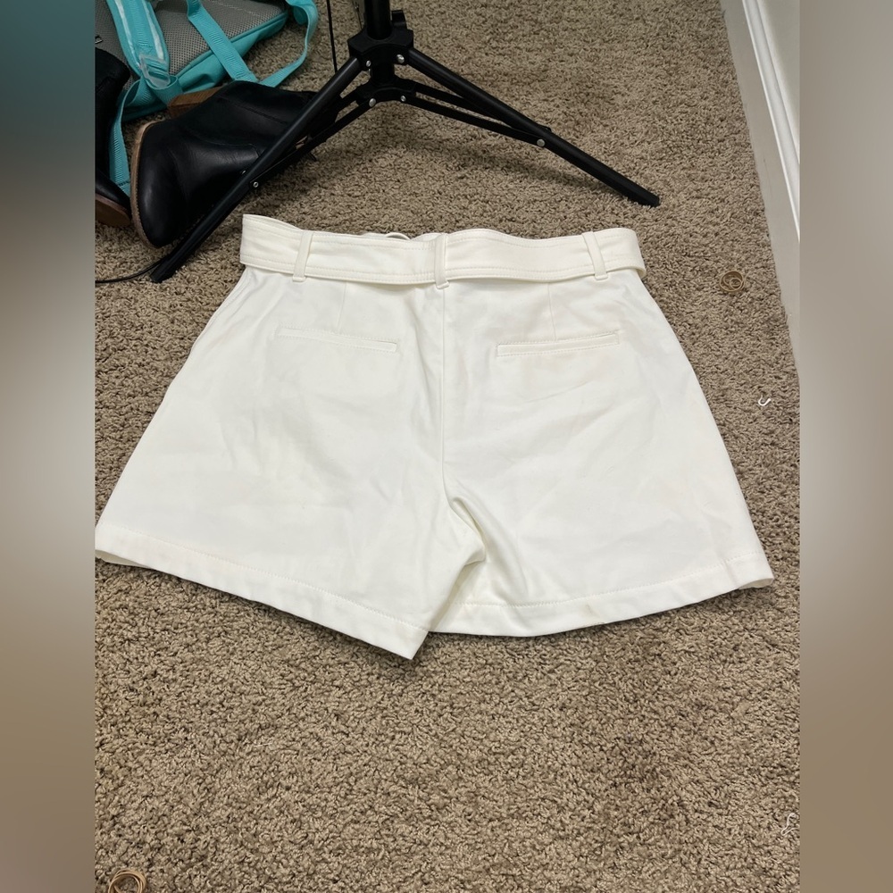 Ann Taylor NWT Marina Shorts With Belt Nautical White Sz 6 - Picture 9 of 12